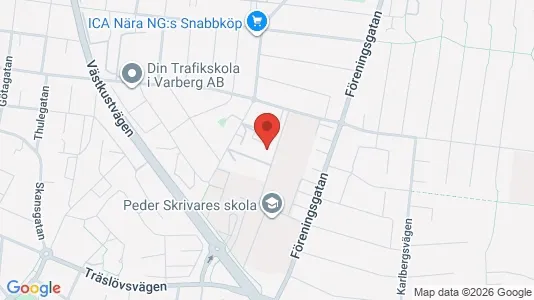 Bostadsrätter till salu i Varberg - kort over placeringen