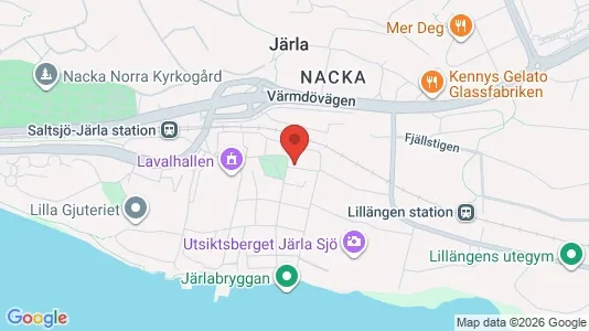 Bostadsrätter till salu i Nacka - kort over placeringen