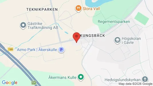 Lägenheter att hyra i Gävle - kort over placeringen