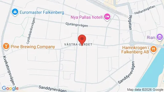 Lägenheter att hyra i Falkenberg - kort over placeringen