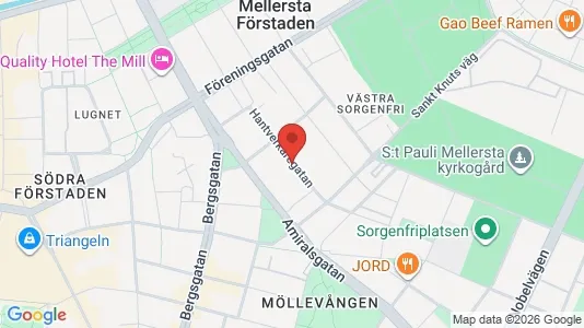 Lägenheter till salu i Malmö Centrum - kort over placeringen