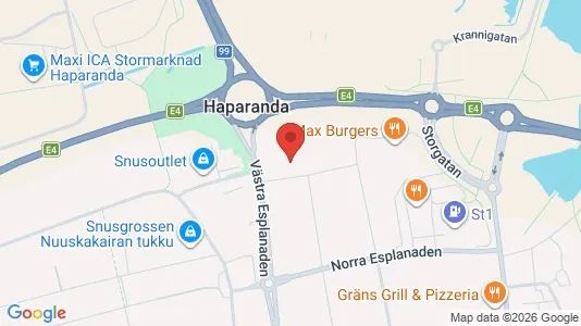 Lägenheter att hyra i Haparanda - kort over placeringen