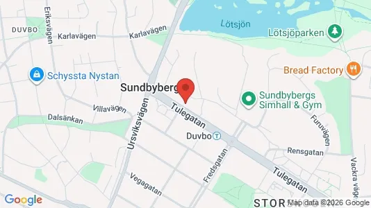Bostadsrätter till salu i Sundbyberg - kort over placeringen