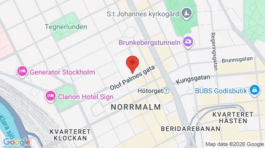 Bostadsrätter till salu i Stockholm Innerstad - kort over placeringen