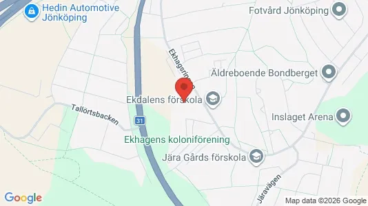 Lägenheter att hyra i Jönköping - kort over placeringen