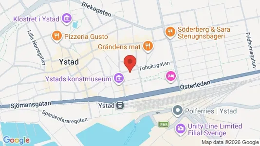 Lägenheter att hyra i Ystad - kort over placeringen