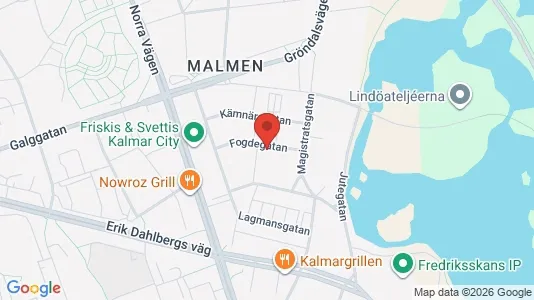 Bostadsrätter till salu i Kalmar - kort over placeringen