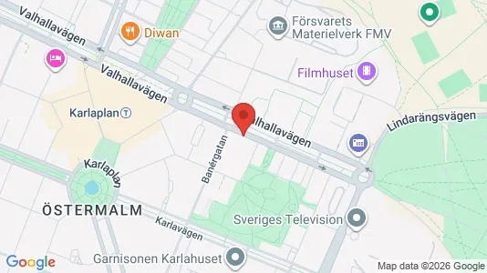 Lägenheter till salu i Gärdet/Djurgården - kort over placeringen