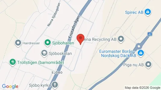 Lägenheter till salu i Borås - kort over placeringen