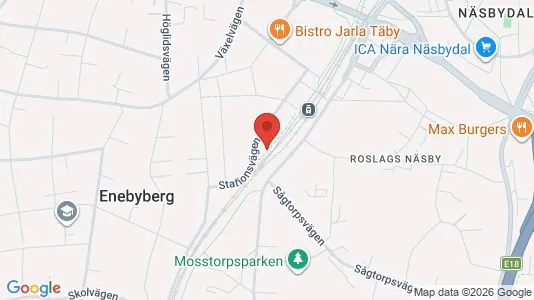Lägenheter till salu i Täby - kort over placeringen