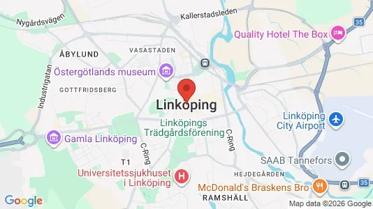 Hus till salu i Linköping - kort over placeringen