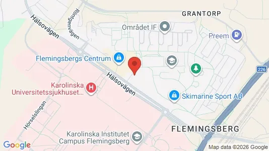 Lägenheter att hyra i Huddinge - kort over placeringen