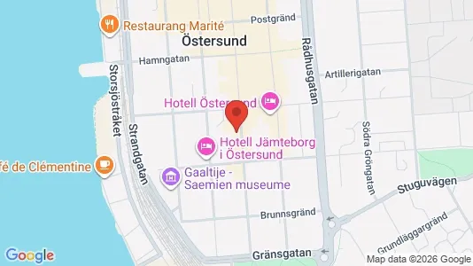 Lägenheter att hyra i Östersund - kort over placeringen