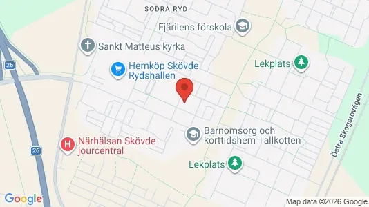 Lägenheter att hyra i Skövde - kort over placeringen