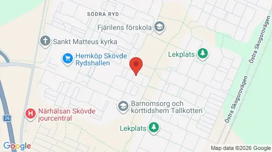 Lägenheter att hyra i Skövde - kort over placeringen