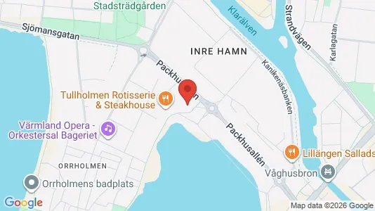 Lägenheter att hyra i Karlstad - kort over placeringen