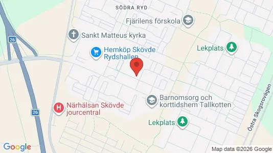 Lägenheter att hyra i Skövde - kort over placeringen