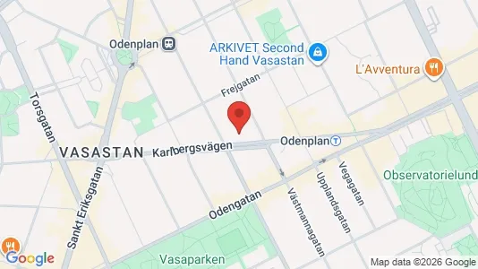 Lägenheter att hyra i Vasastan - kort over placeringen