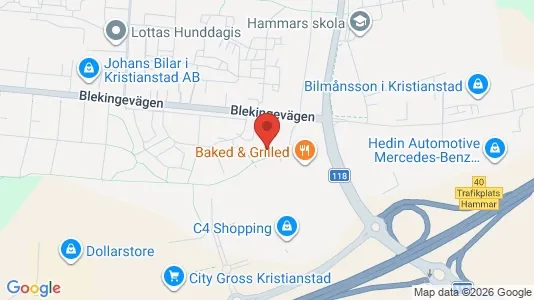 Lägenheter att hyra i Kristianstad - kort over placeringen