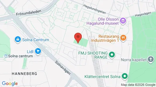 Bostadsrätter till salu i Solna - kort over placeringen