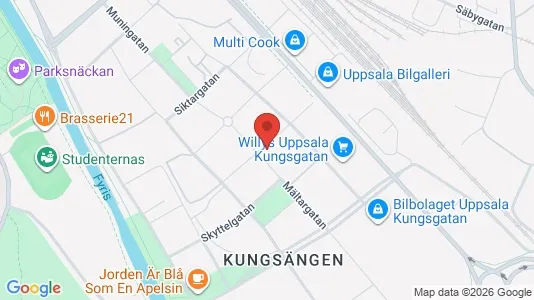 Lägenheter till salu i Uppsala - kort over placeringen