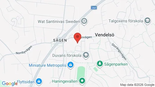 Lägenheter till salu i Haninge - kort over placeringen