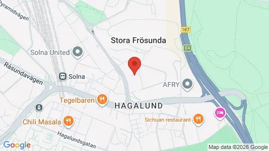 Lägenheter till salu i Solna - kort over placeringen