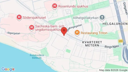 Lägenheter till salu i Södermalm - kort over placeringen