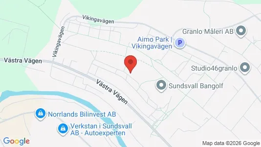 Lägenheter till salu i Sundsvall - kort over placeringen