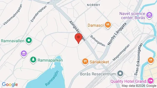 Lägenheter till salu i Borås - kort over placeringen
