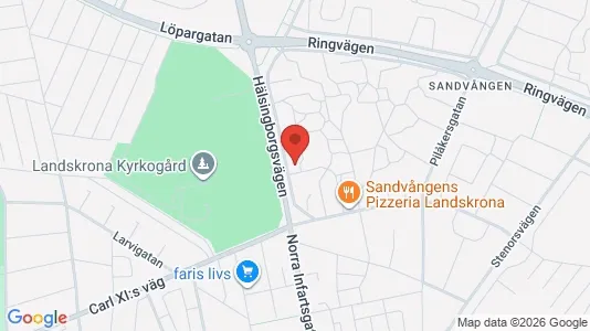 Lägenheter att hyra i Landskrona - kort over placeringen