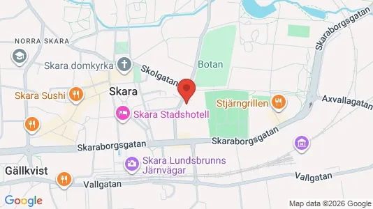 Lägenheter att hyra i Skara - kort over placeringen