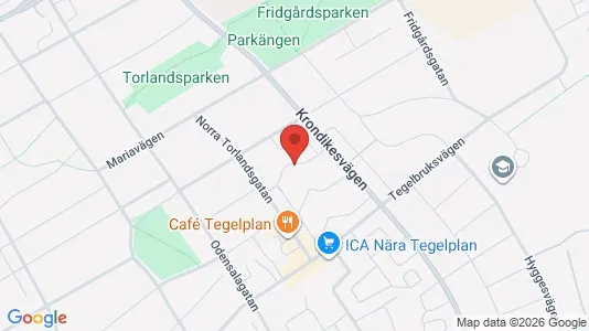 Bostadsrätter till salu i Östersund - kort over placeringen