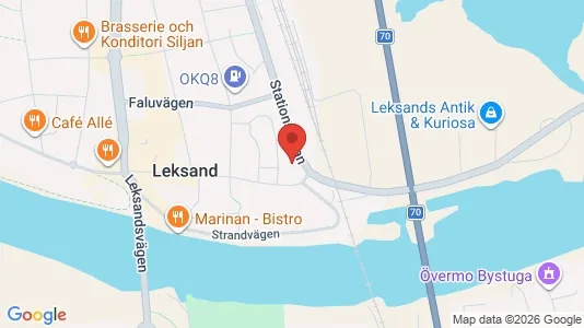 Bostadsrätter till salu i Leksand - kort over placeringen