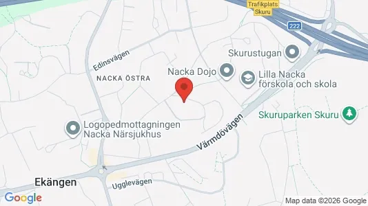 Lägenheter till salu i Nacka - kort over placeringen