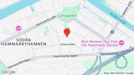 Lägenheter till salu i Hammarbyhamnen - kort over placeringen