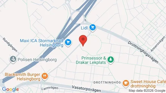 Lägenheter till salu i Helsingborg - kort over placeringen