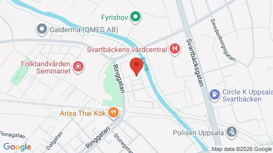 Lägenheter till salu i Uppsala - kort over placeringen