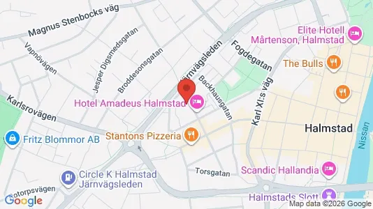 Lägenheter till salu i Halmstad - kort over placeringen