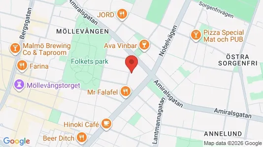 Lägenheter till salu i Malmö Centrum - kort over placeringen