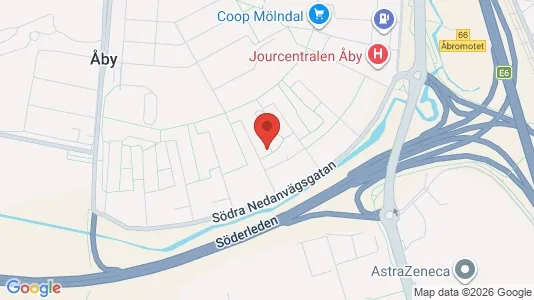 Lägenheter till salu i Mölndal - kort over placeringen