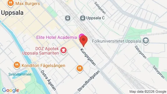 Lägenheter till salu i Uppsala - kort over placeringen