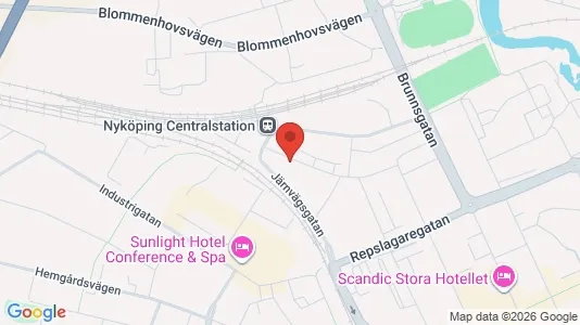 Lägenheter att hyra i Nyköping - kort over placeringen