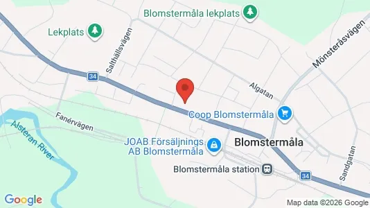 Lägenheter att hyra i Mönsterås - kort over placeringen