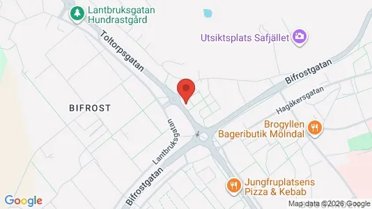 Lägenheter att hyra i Mölndal - kort over placeringen