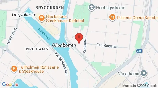 Lägenheter att hyra i Karlstad - kort over placeringen