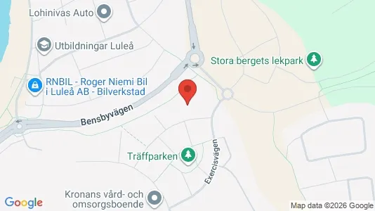 Lägenheter att hyra i Luleå - kort over placeringen