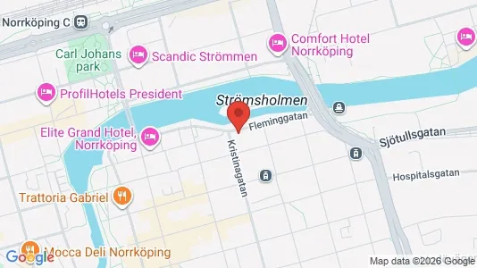 Lägenheter att hyra i Norrköping - kort over placeringen