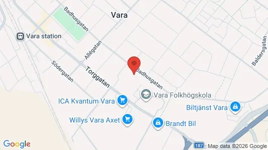 Lägenheter att hyra i Vara - kort over placeringen