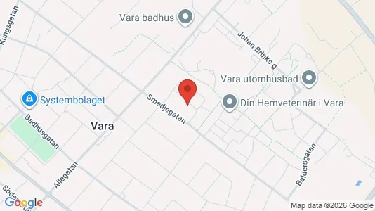 Lägenheter att hyra i Vara - kort over placeringen